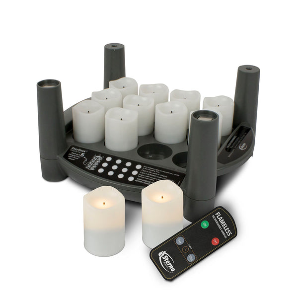 Rechargeable Candle Set 2.0 Timer - Warm White Votive – Sterno
