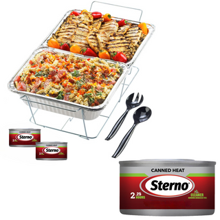 Sterno Buffet Kit Disposable Chafing Dish Buffet Set - (8 PC)