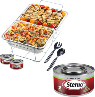 Sterno Buffet Kit Disposable Chafing Dish Buffet Set - (8 PC)
