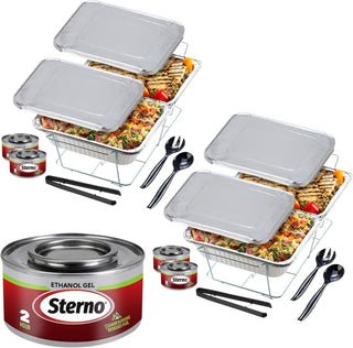 Sterno Chafing Dish Buffet Party Catering Set - (18 PC)