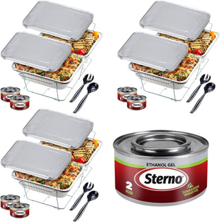 Sterno Chafing Dish Buffet Large Party Catering Set - (24 PC)