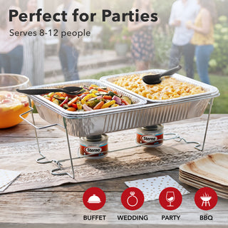 Sterno Disposable Complete Chafing Dish Buffet Set - (7 PC)