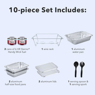 Sterno Disposable Complete Chafing Dish Buffet Set - (7 PC)