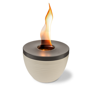 Sterno Small Tabletop Firepit with Firepit Gel Fuel, Cocoa & Sand, Round, 6.5" D x 5" H