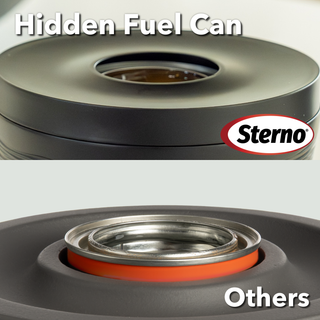 Sterno Small Tabletop Firepit with Firepit Gel Fuel, Cocoa & Sand, Round, 6.5" D x 5" H