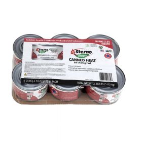 2.25 Hour  Sterno® Green Canned Heat - 6 pack