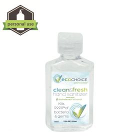 2 OZ EcoChoice Hand Sanitizer Clean & Fresh Scent -  80 Count